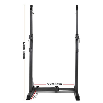 Everfit Squat Rack Pair Fitness Weight Lifting Gym Exercise Barbell